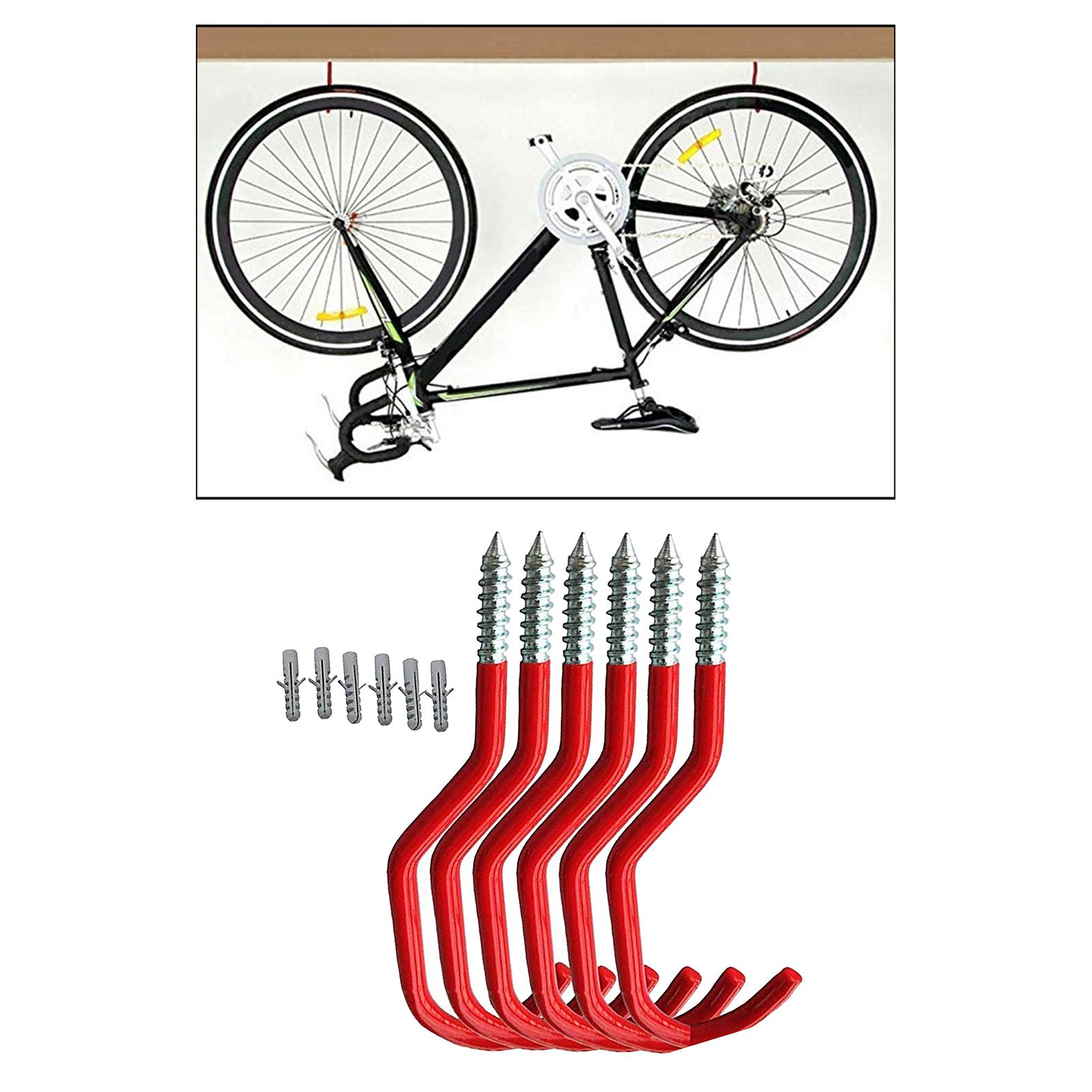 Gardening Tools Organiser - 6 szt. Metalowe haczyki rowerowe wieszaki