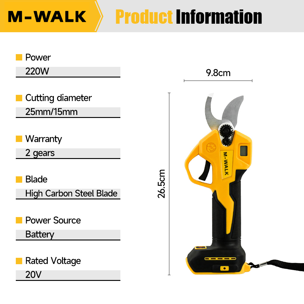 M-WALK 25mm Bezszczotkowe Elek – Gardening Tools Scissors recenzja i cena