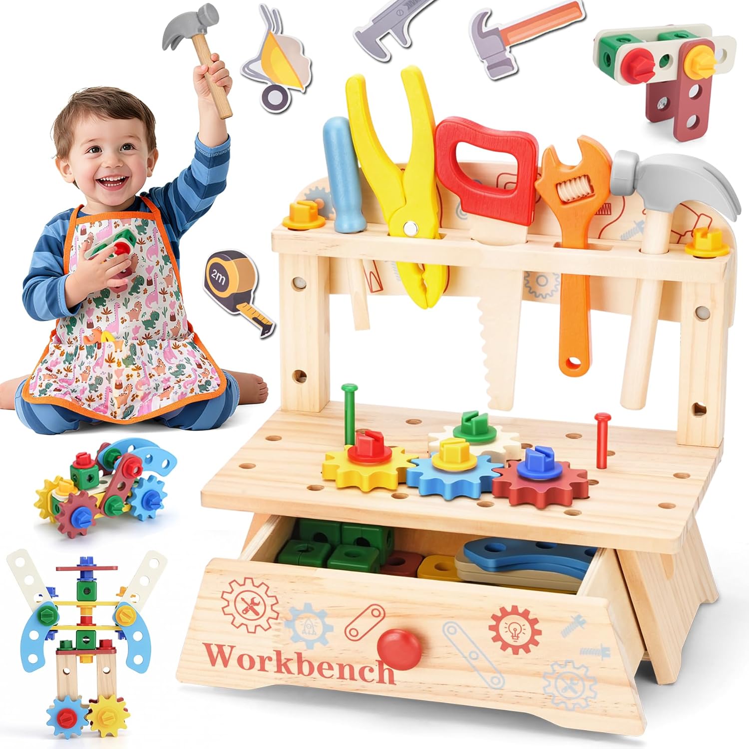 Drewniana warsztatka narzędzio – Gardening Tools Toddler recenzja i cena